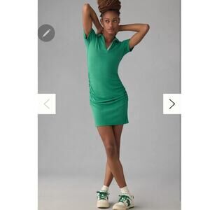 Sundry Short Sleeve Polo Dress Size Small New Green